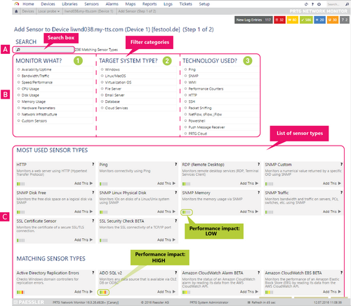 Add Sensor Assistant Add Sensor Assistant