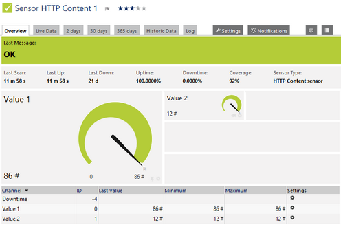 HTTP Content Sensor HTTP Content Sensor