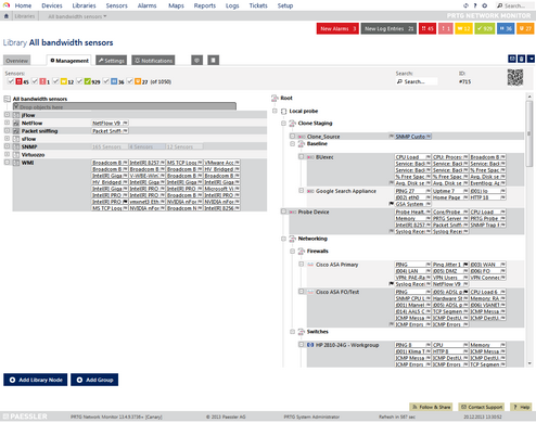 Bandwidth Library in Management Mode Bandwidth Library in Management Mode