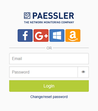 PRTG on Demand Login Screen PRTG on Demand Login Screen