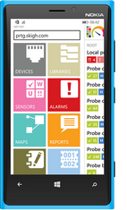 PRTG for Windows Phone Menu PRTG for Windows Phone Menu